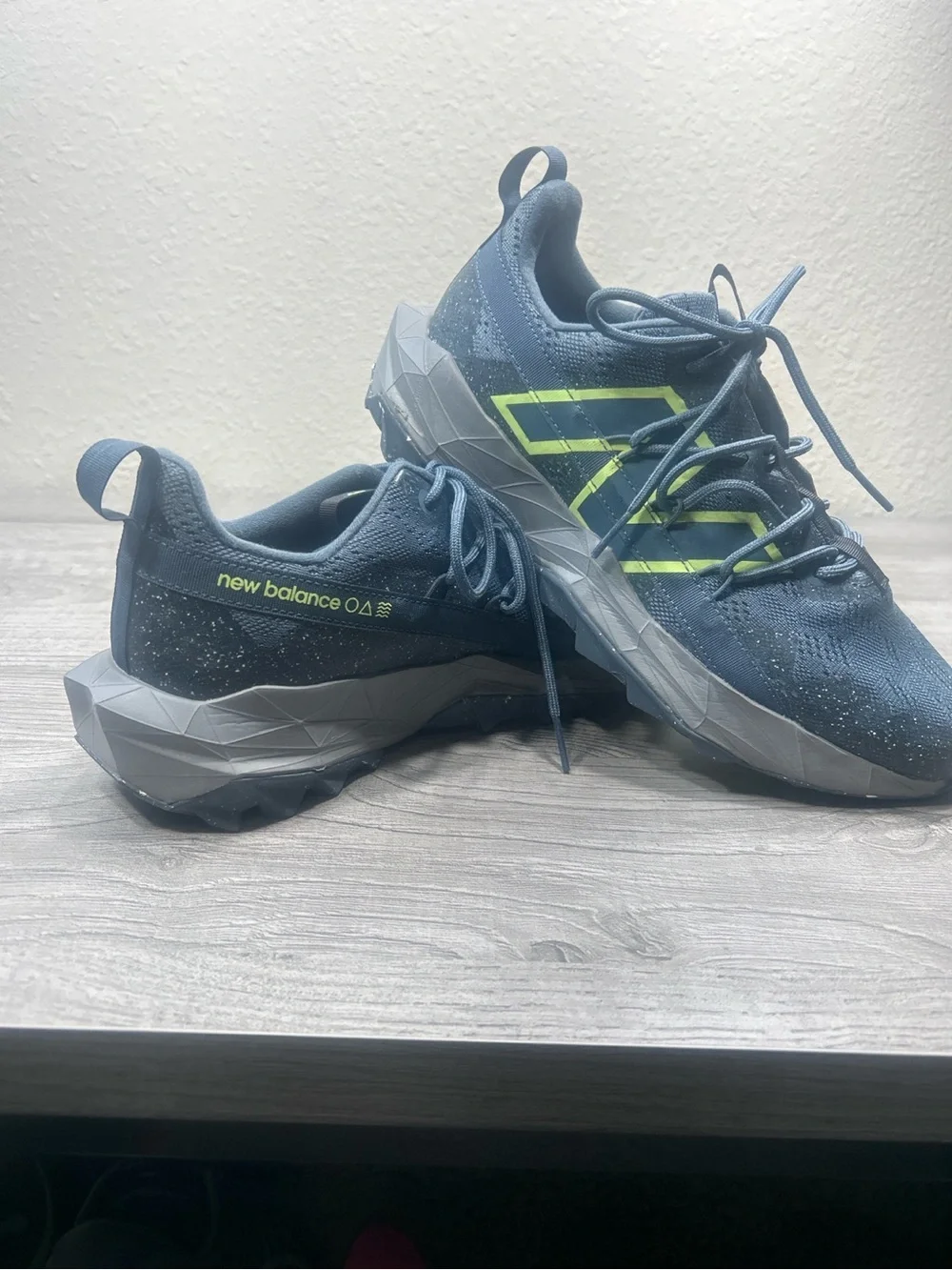 New Balance Shando Trail Running Shoes Navy Lime Green Sneakers Size 9